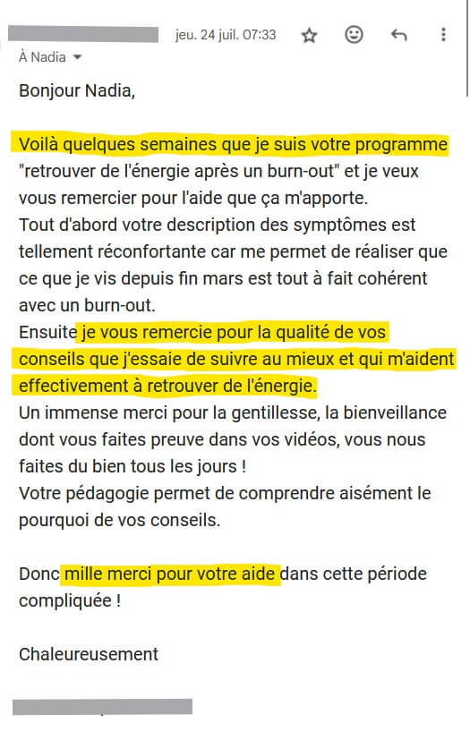 témoignage - retrouver énergie après burnout